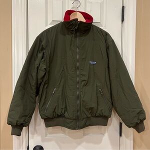 Vintage Eddie Bauer Green Bomber Squash Jacket Fleece Lined Women’s Medium